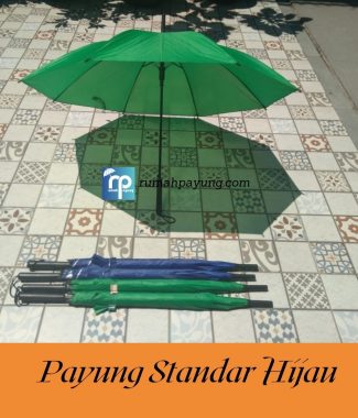 payung standar warna hijau gagang lurus