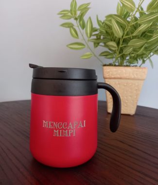 [ CUSTOM GROSIR ] tumbler mug 350ml +grafir