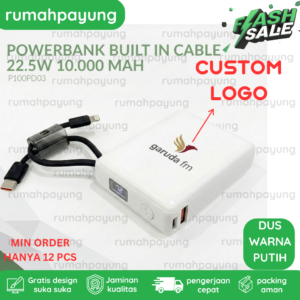 Powerbank Arden built in cable