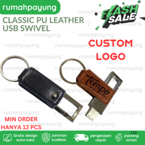 clasic pu leather usb swivel